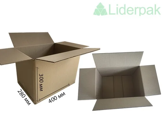 Гофроящик 400*280*300 Т-22 тришаровий - liderpak.ua