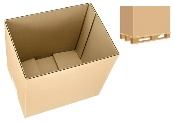 Коробка с нижними клапанами под паллету П-32 ВС 1200*800*800 - liderpak.ua